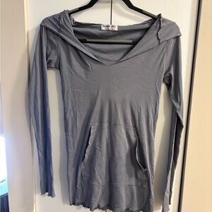 Michael Stars Charcoal Long Sleeve Hoodie